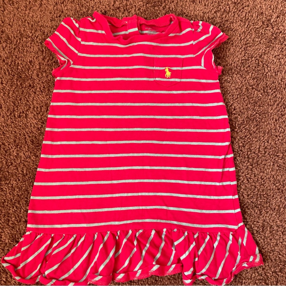 RALPH LAUREN Baby Dress Size 24 Months Pink Blue Yellow